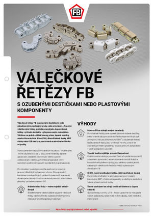 Válečkové řetězy s ozubenými destičkami