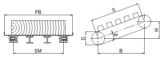 Kettenförderer steigend